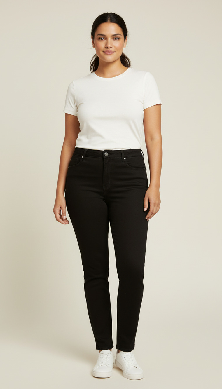 Levi's Plus 414 Classic Straight Jeans Women's 16W Black Mid Rise Denim